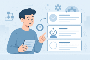 automate your entire day — visual illustration of workflow automation