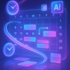 AI assistant booking meetings and managing schedules automatically.