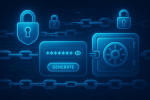 Automated password manager securely generating and storing passwords across devices.