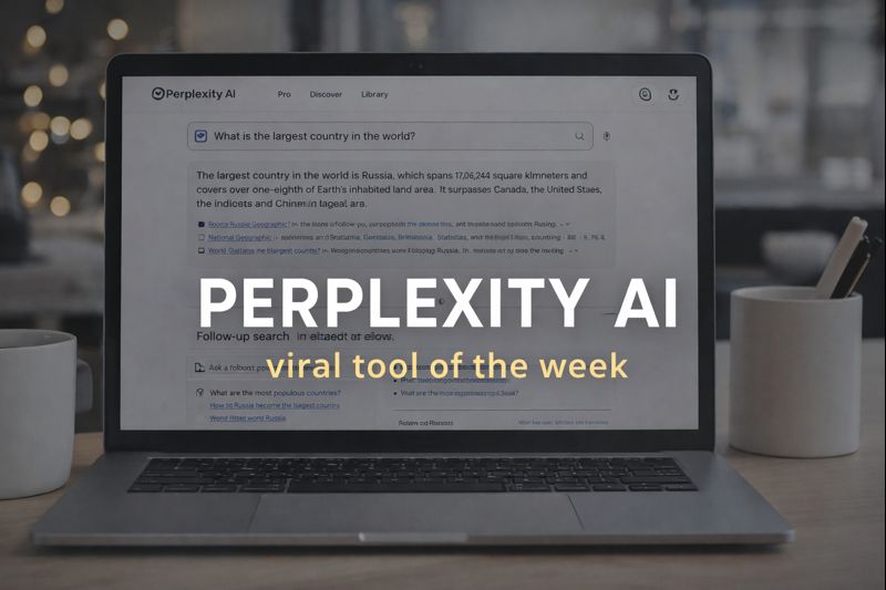 Viral AI tool of the week Perplexity AI showing AI-powered search answers in 2026